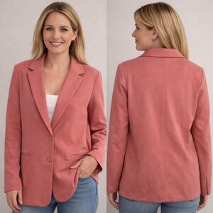 ZARA Dusty Rose Blazer Jacket Size Large NWT